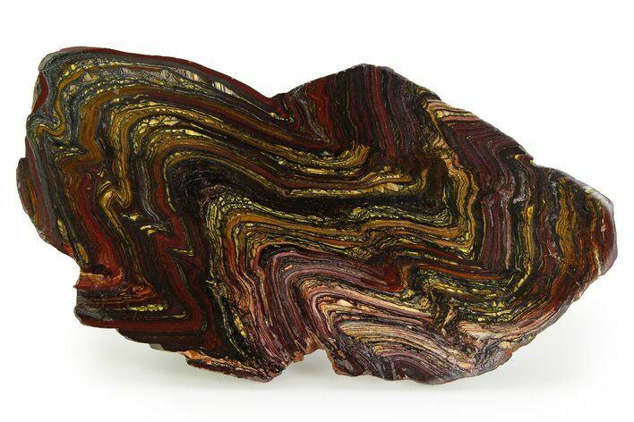 Polished Tiger Iron Stromatolite Slab - Billion Years #351908